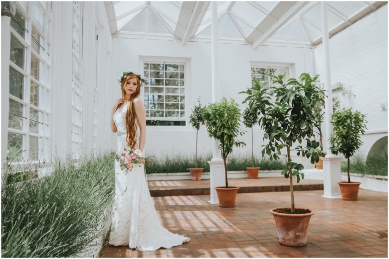 models wearing beautiful wedding gowns