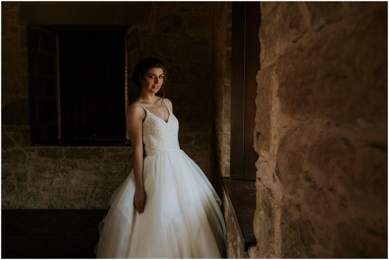 models wearing beautiful wedding gowns