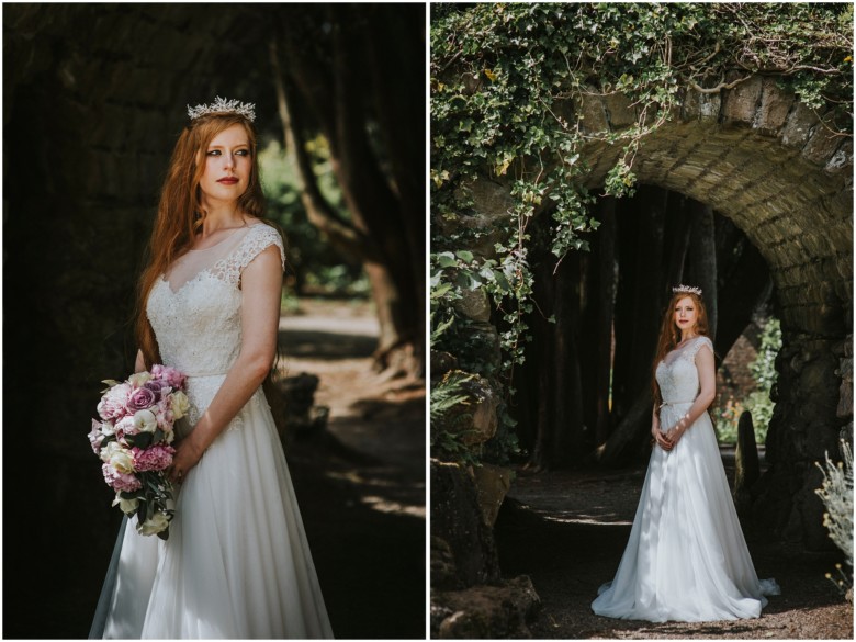 models wearing beautiful wedding gowns