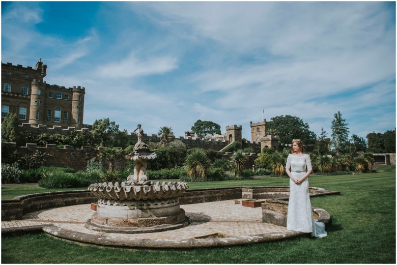 models wearing beautiful wedding gowns