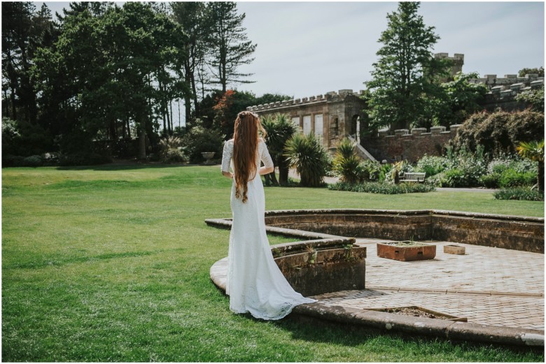 models wearing beautiful wedding gowns