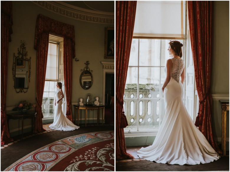 models wearing beautiful wedding gowns