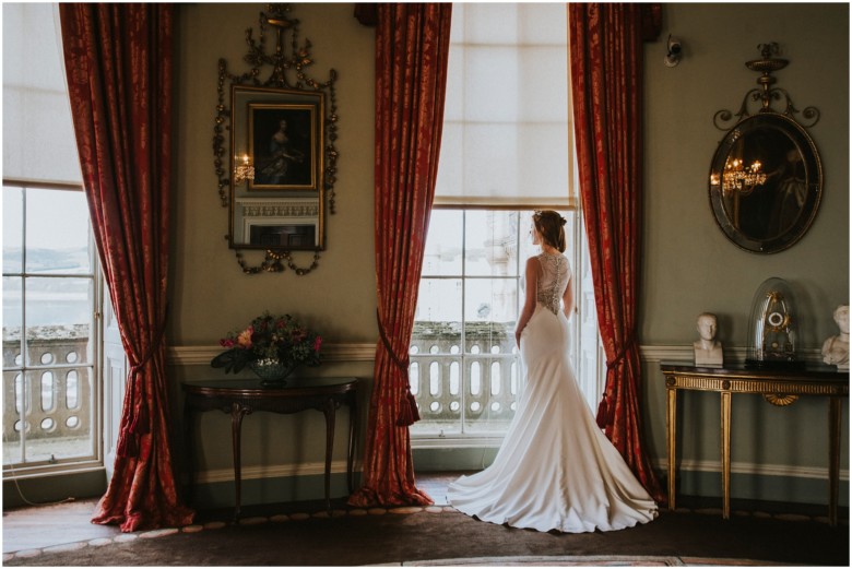 models wearing beautiful wedding gowns