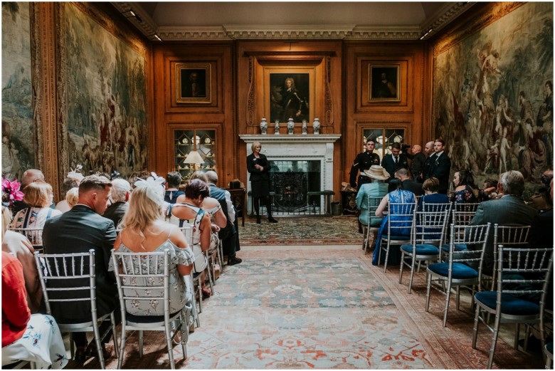 wedding ceremony in a stately home