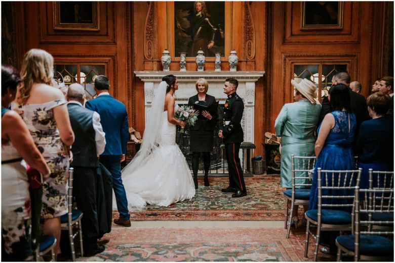 wedding ceremony in a stately home