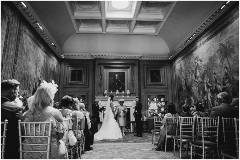 wedding ceremony in a stately home