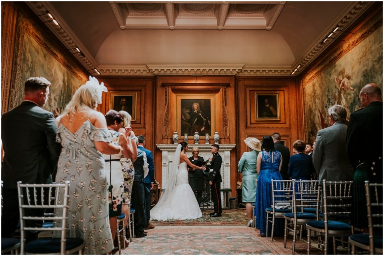 wedding ceremony in a stately home