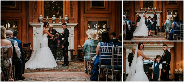 wedding ceremony in a stately home