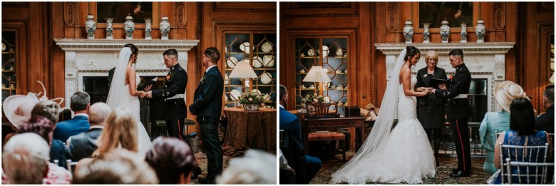 wedding ceremony in a stately home