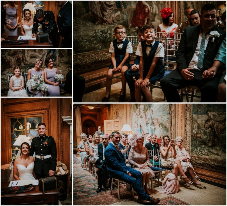 wedding ceremony in a stately home