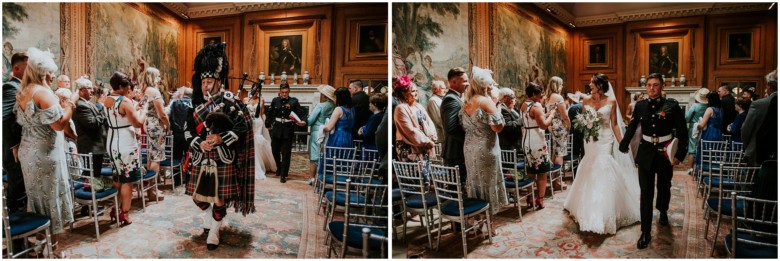 wedding ceremony in a stately home