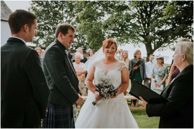 bride and groom getting married