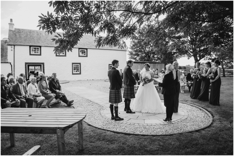 bride and groom getting married