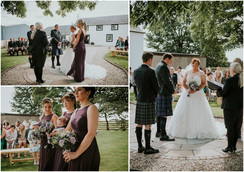 bride and groom getting married