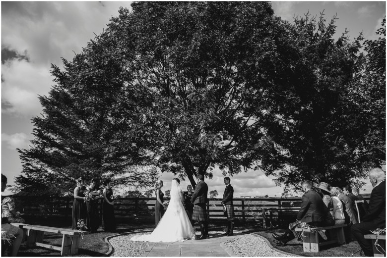 bride and groom getting married