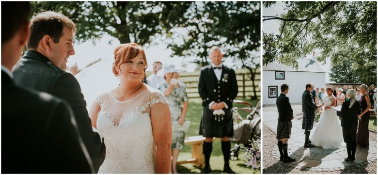 bride and groom getting married