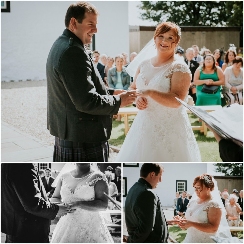 bride and groom getting married