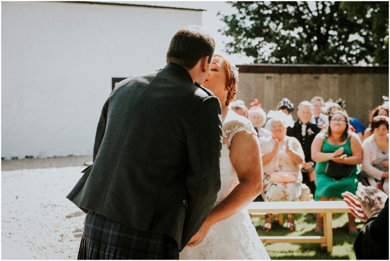 bride and groom getting married