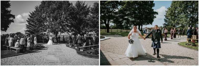 bride and groom getting married