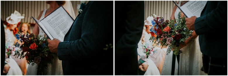 bride and groom at their wedding ceremony