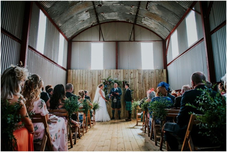 bride and groom at their wedding ceremony