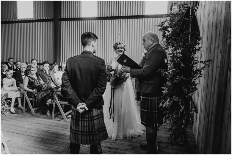 bride and groom at their wedding ceremony