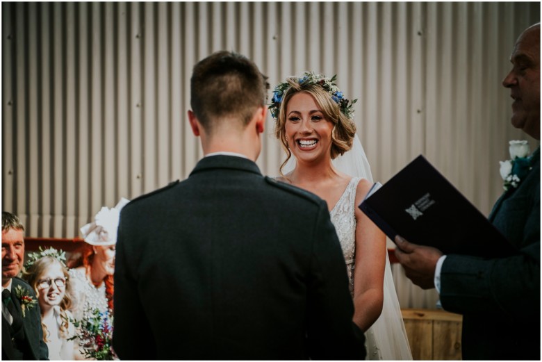 bride and groom at their wedding ceremony