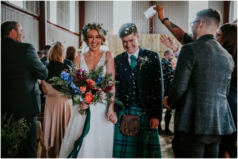 bride and groom at their wedding ceremony