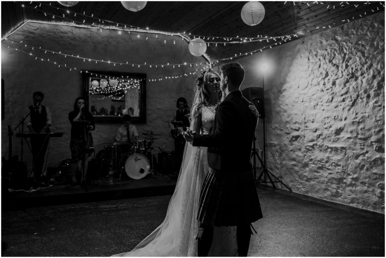 bride and groom first dance