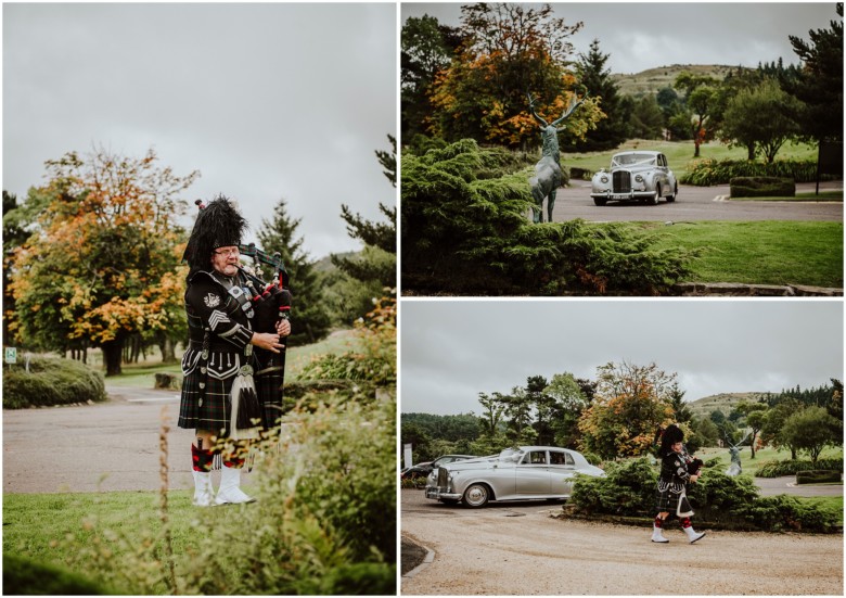 bride arriving for her wedding