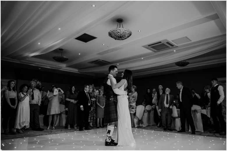 bride and groom first dance