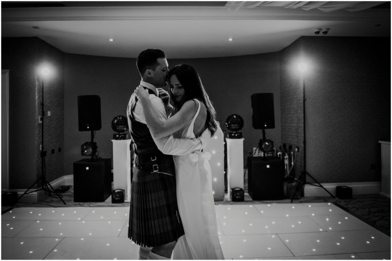 bride and groom first dance