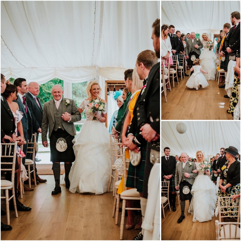 bride walking down the aisle