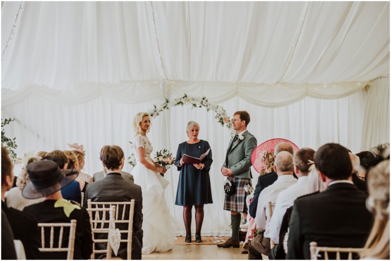 bride and groom getting married