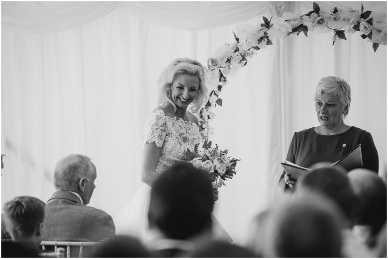 bride and groom getting married