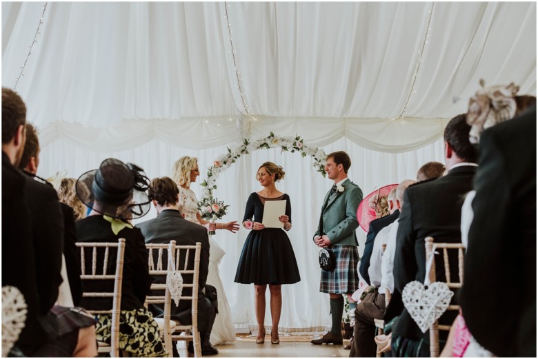 bride and groom getting married