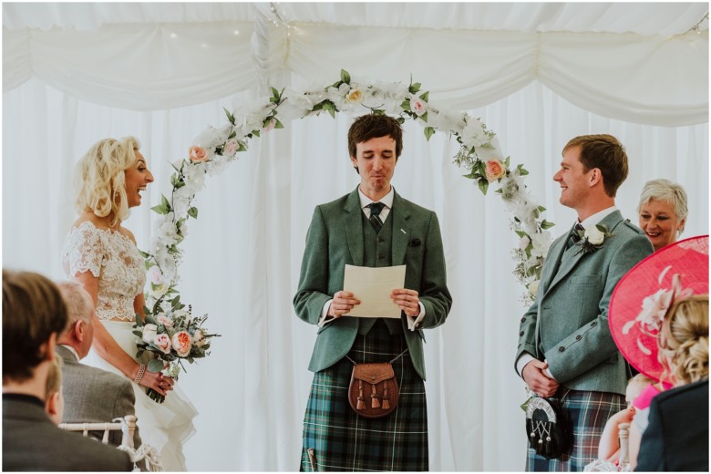 bride and groom getting married