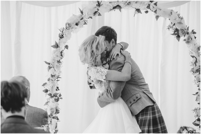 bride and groom getting married