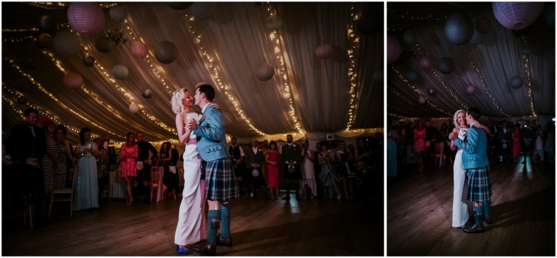 bride and grooms first dance