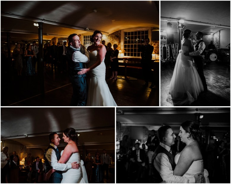 bride and grooms first dance