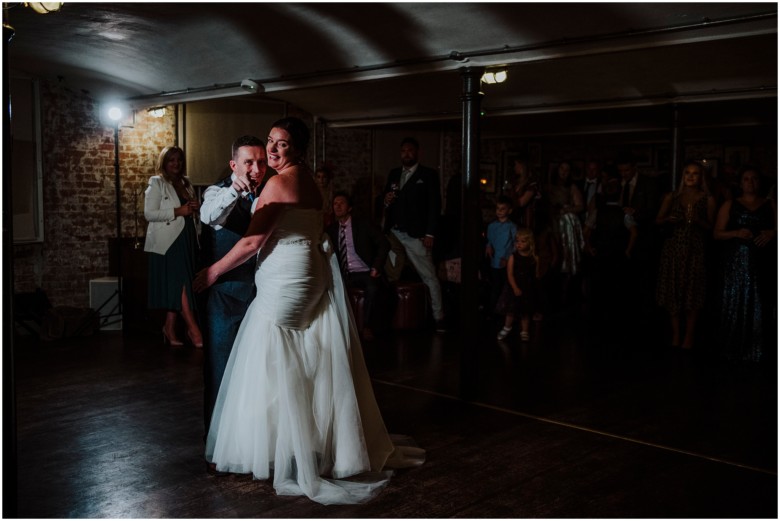 bride and grooms first dance