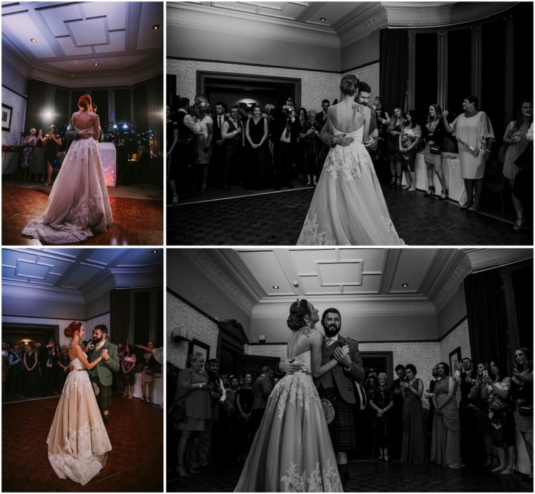 bride and groom first dance