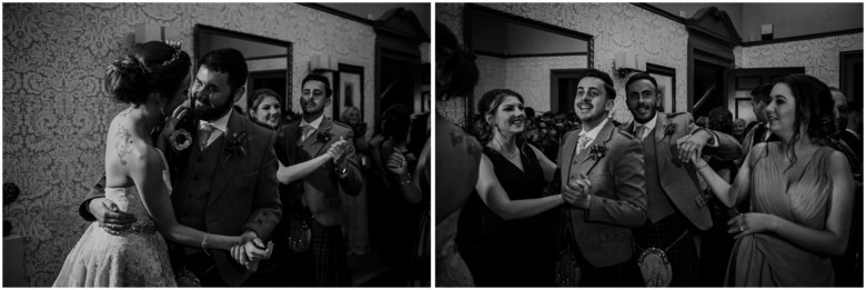 bride and groom first dance