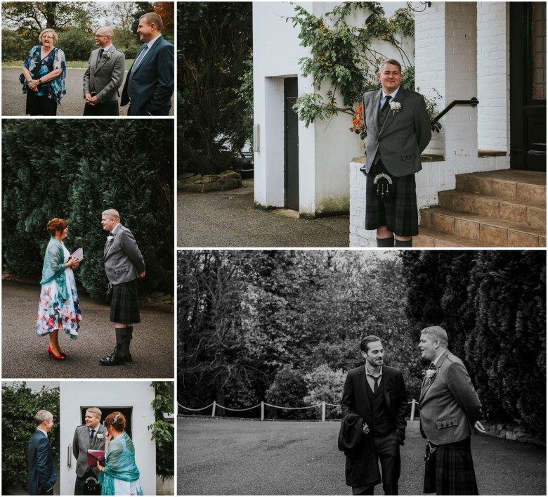 groom and wedding guests