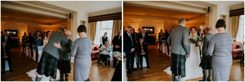 bride and groom's wedding ceremony