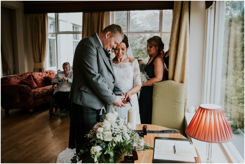 bride and groom's wedding ceremony