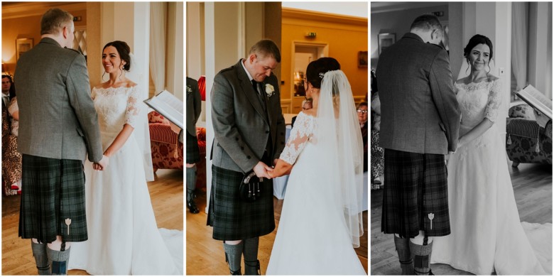 bride and groom's wedding ceremony