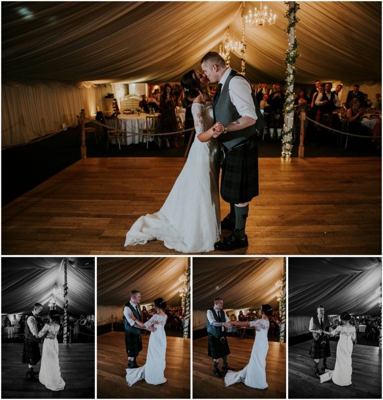 bride and groom first dance