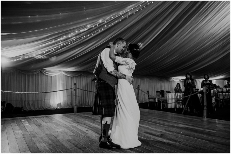 bride and groom first dance