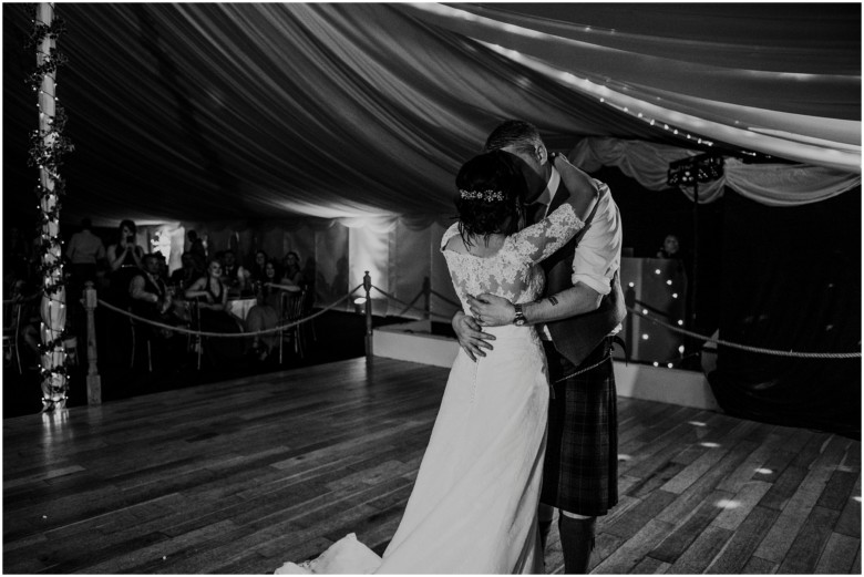 bride and groom first dance